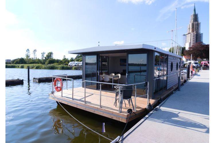 Hausboot Fjord Aries Mit Dachterrasse In Schleswig Exterior foto